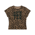 AfroDziak Women’s Leopard Print Crop T-Shirt