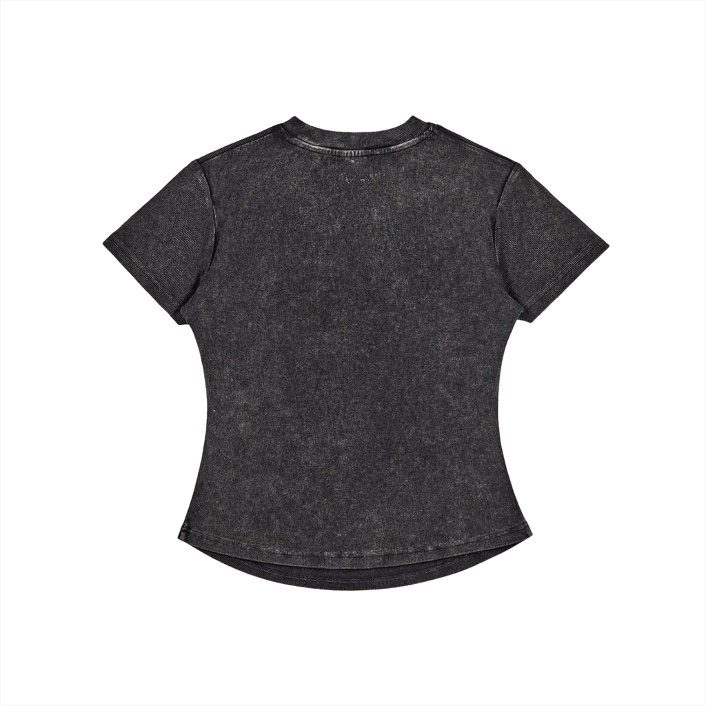 AfroDziak Vintage Washed Bodycon Cotton T-Shirt