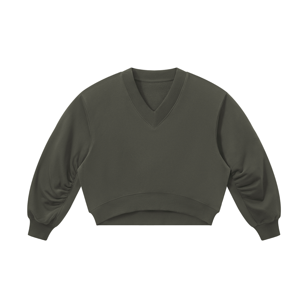 Women’s Crop V-Neck Sweatshirt