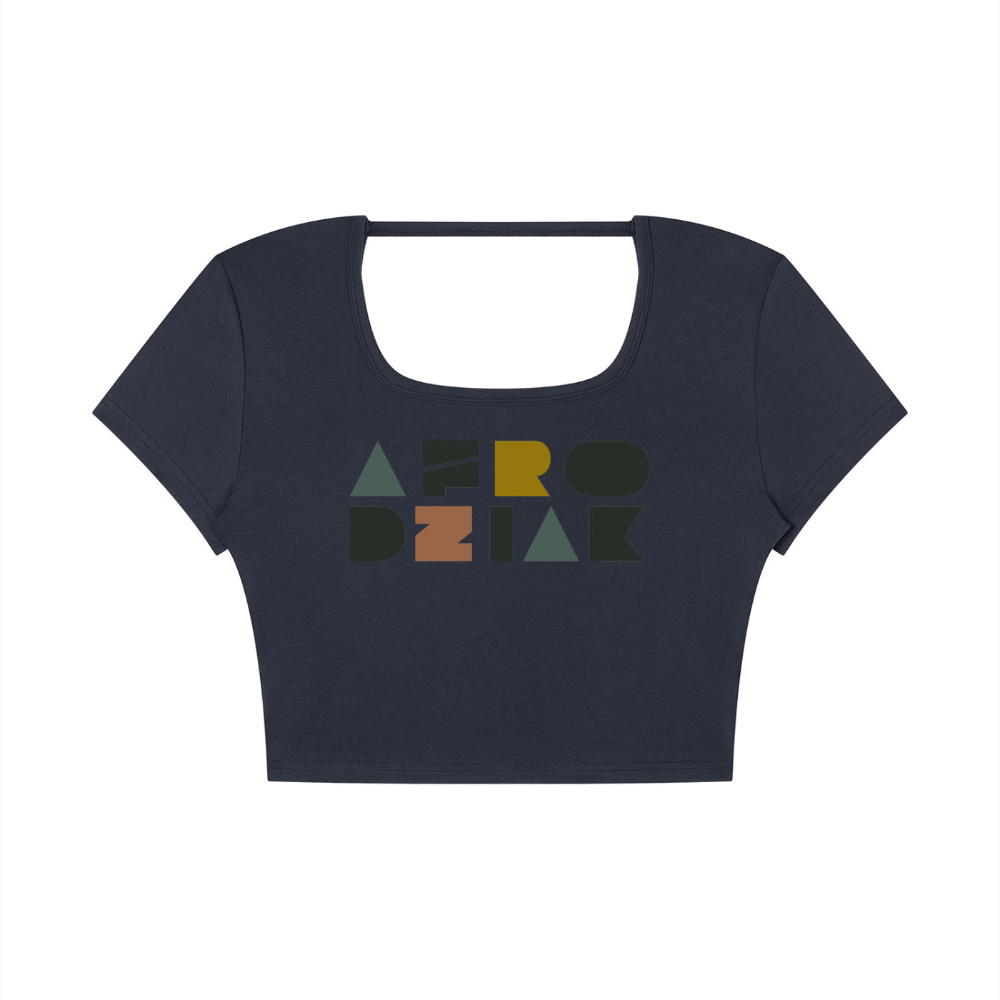 AfroDziak Women's Square Neck Crop T-Shirt