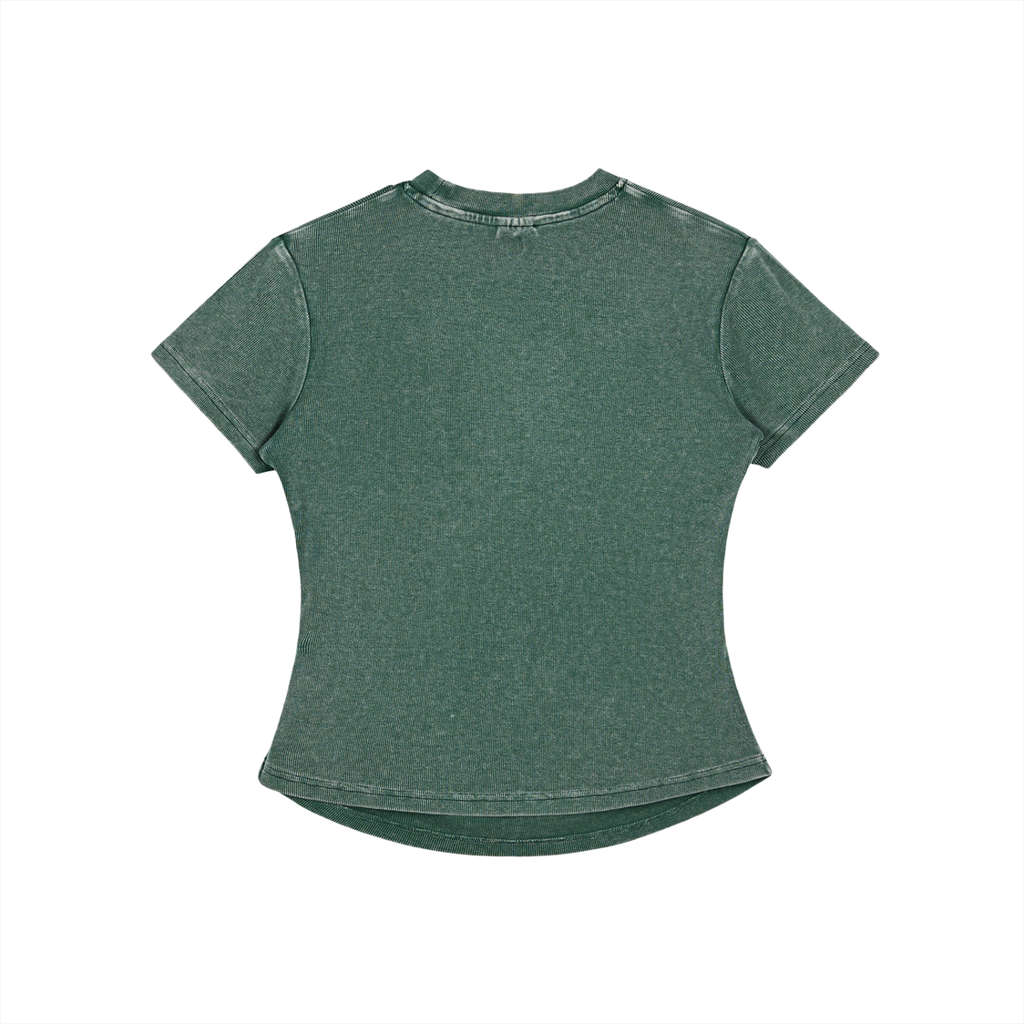 AfroDziak Vintage Washed Bodycon Cotton T-Shirt