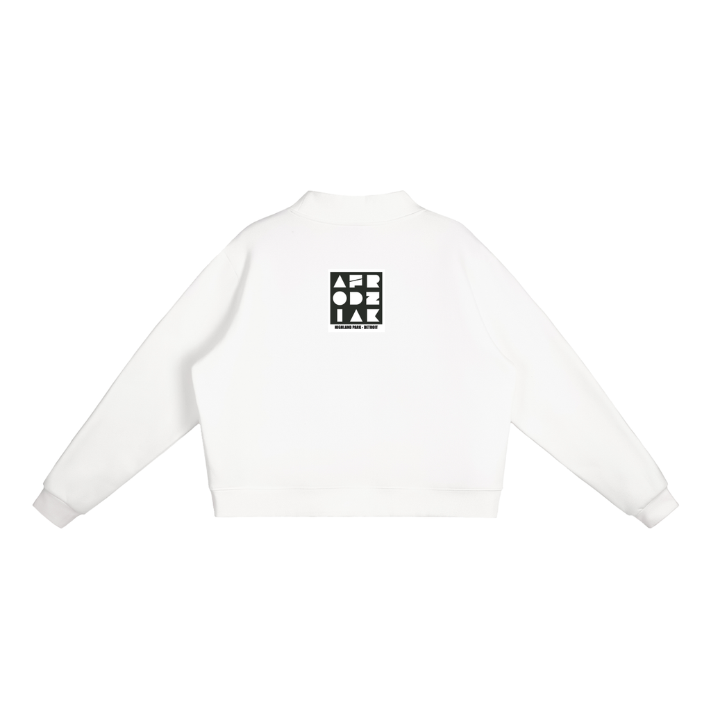 AfroDziak Fleece Mock-Neck Crew Sweatshirt