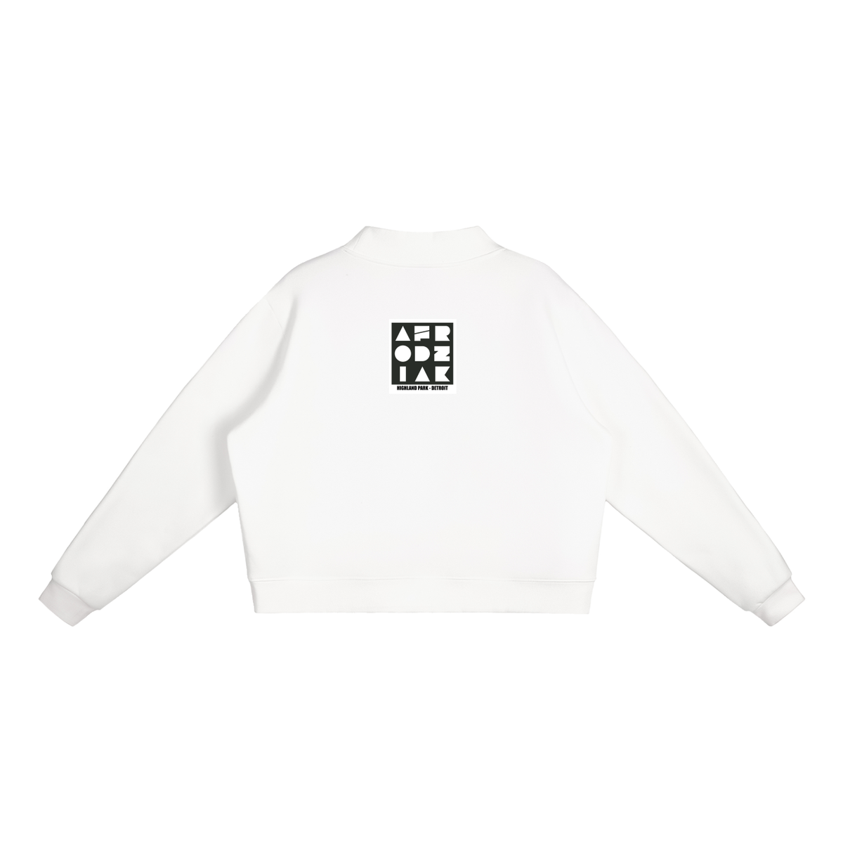 AfroDziak Fleece Mock-Neck Crew Sweatshirt