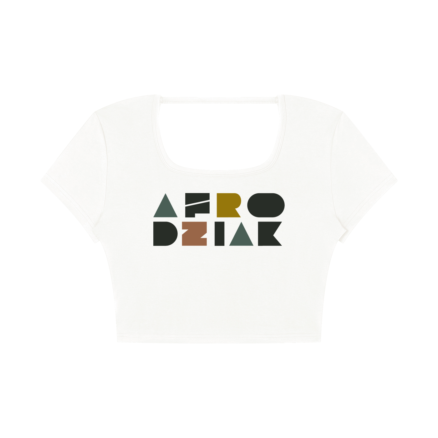 AfroDziak Women's Square Neck Crop T-Shirt