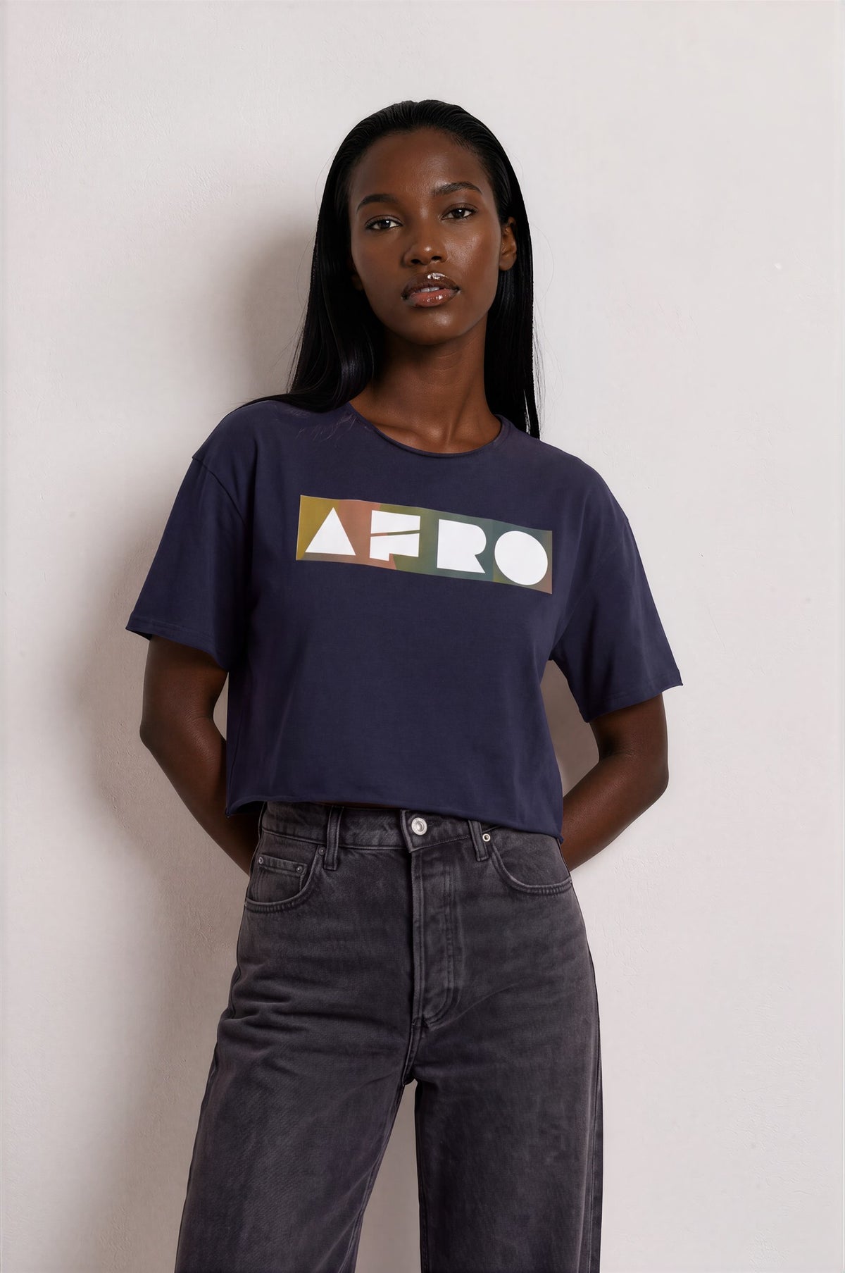 AfroDziak Heavyweight Boxy Raw Edge T-Shirt