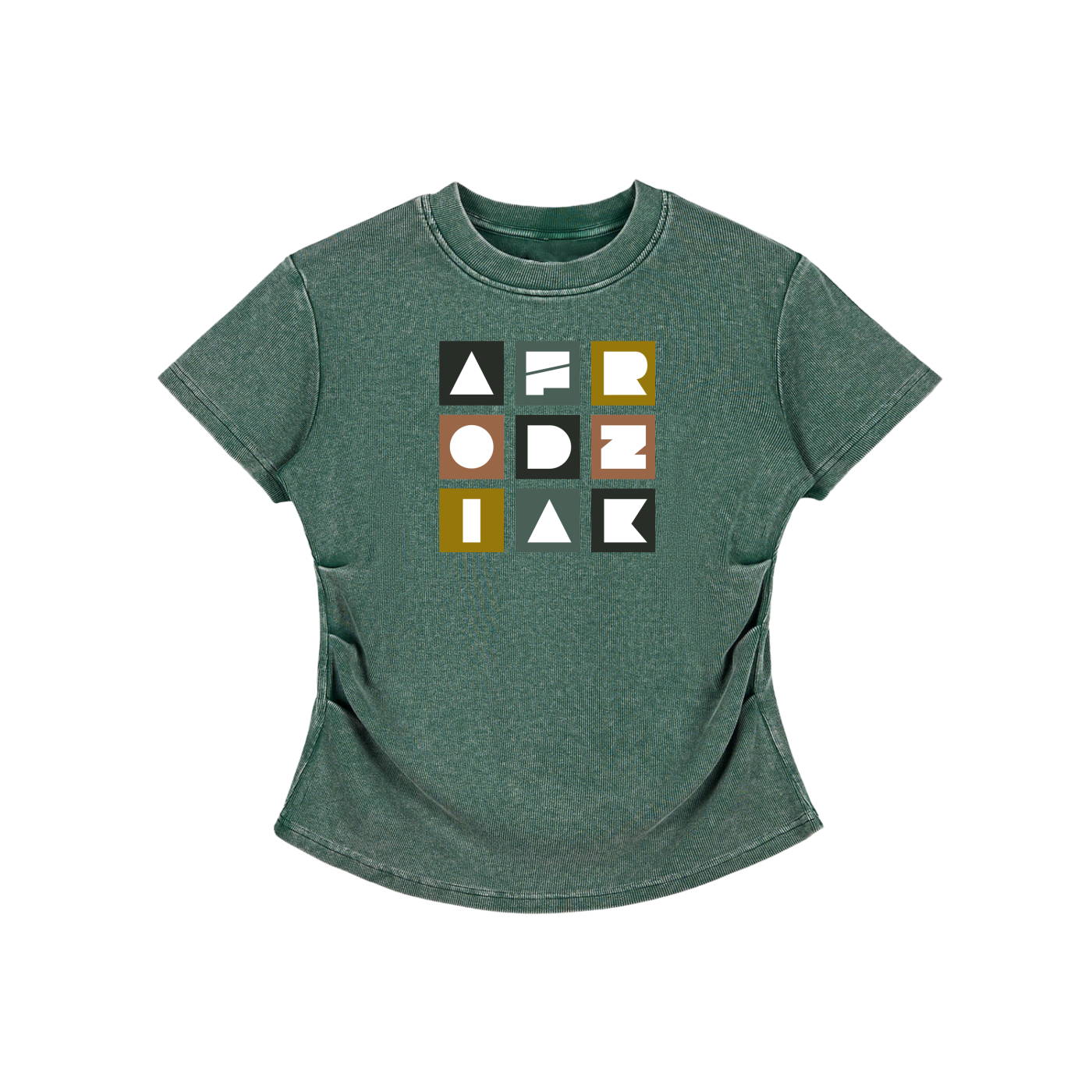 AfroDziak Vintage Washed Bodycon Cotton T-Shirt