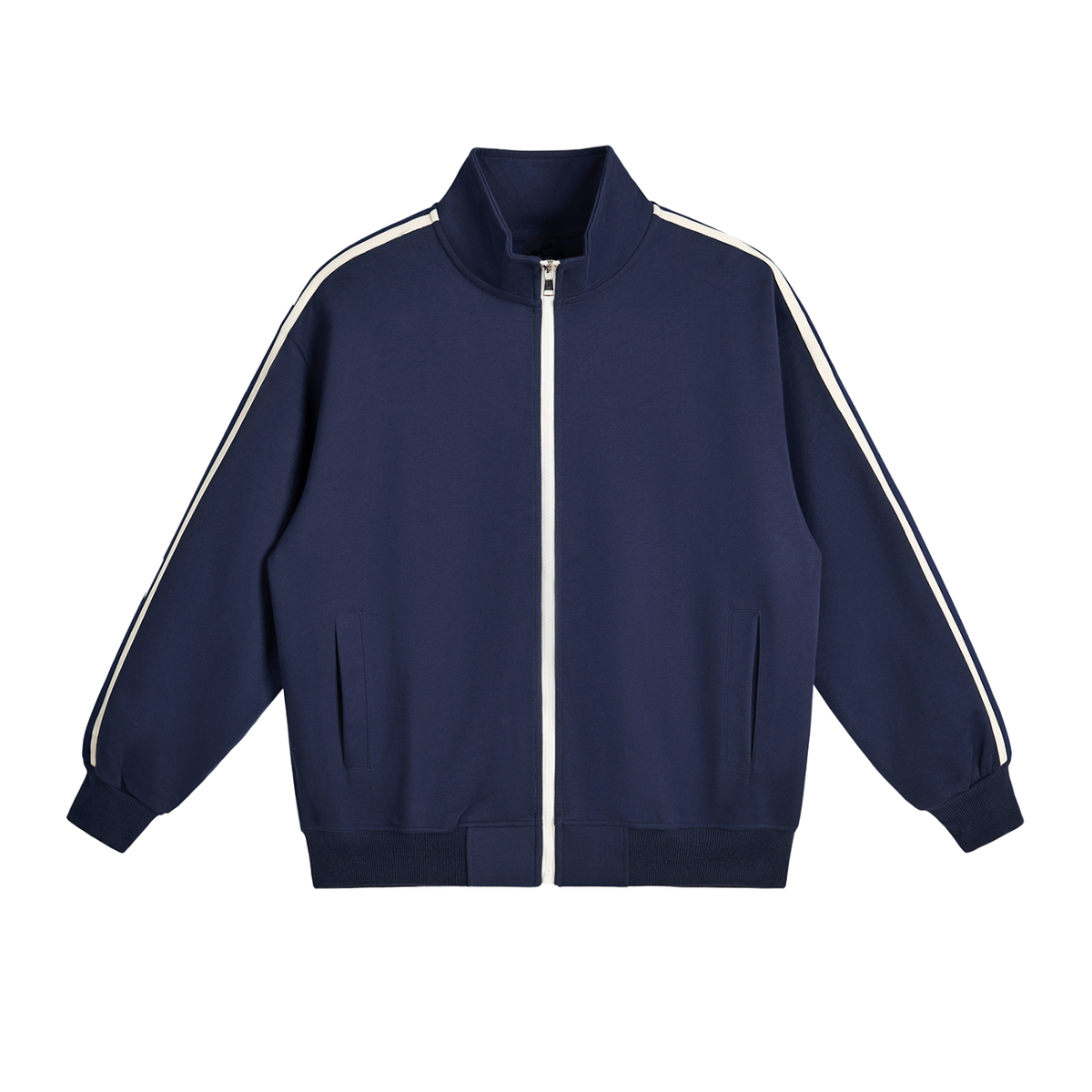 AfroDziak Side-Stripe Stand Collar  Jacket