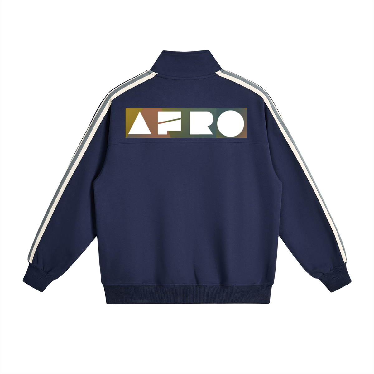 AfroDziak Side-Stripe Stand Collar  Jacket