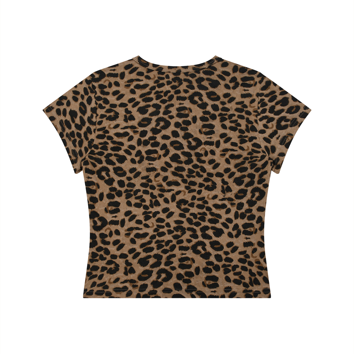 AfroDziak Women’s Leopard Print Crop T-Shirt