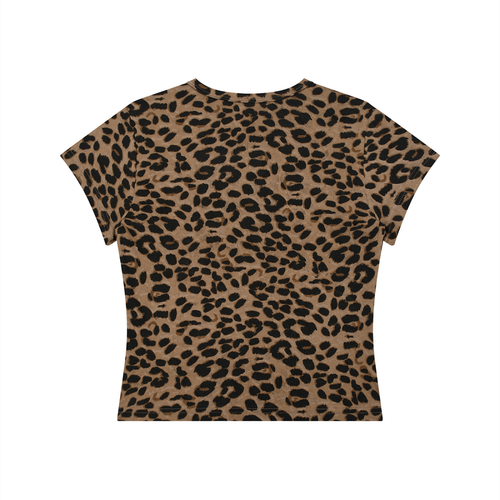 AfroDziak Women’s Leopard Print Crop T-Shirt
